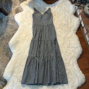 Love Bonito Pixie Padded Tiered Maxi Dress Navy Blue S